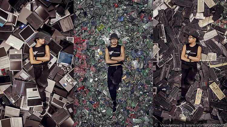 4100磅的电子垃圾艺术照