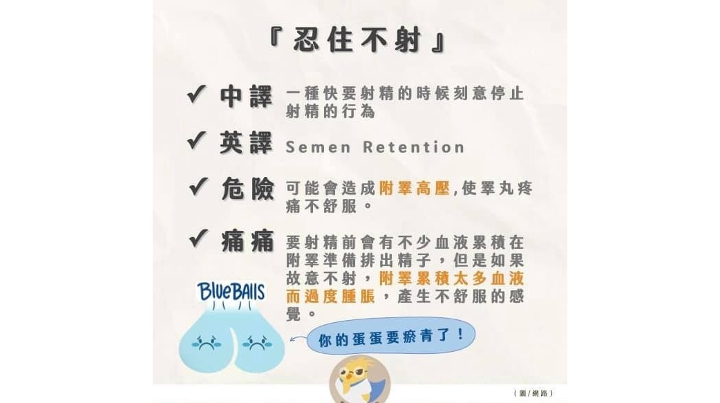 傳說一滴精十滴血，忍住不射能提高性能力嗎？鳥科學醫師：請射好射滿