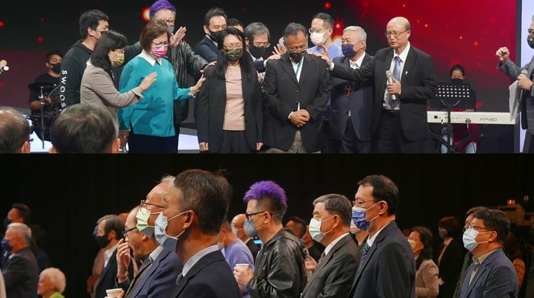 攝影棚內發出的禱告聲一年比一年熱烈！擴大召聚80位天主教、基督教、媒體人合一為國禱告