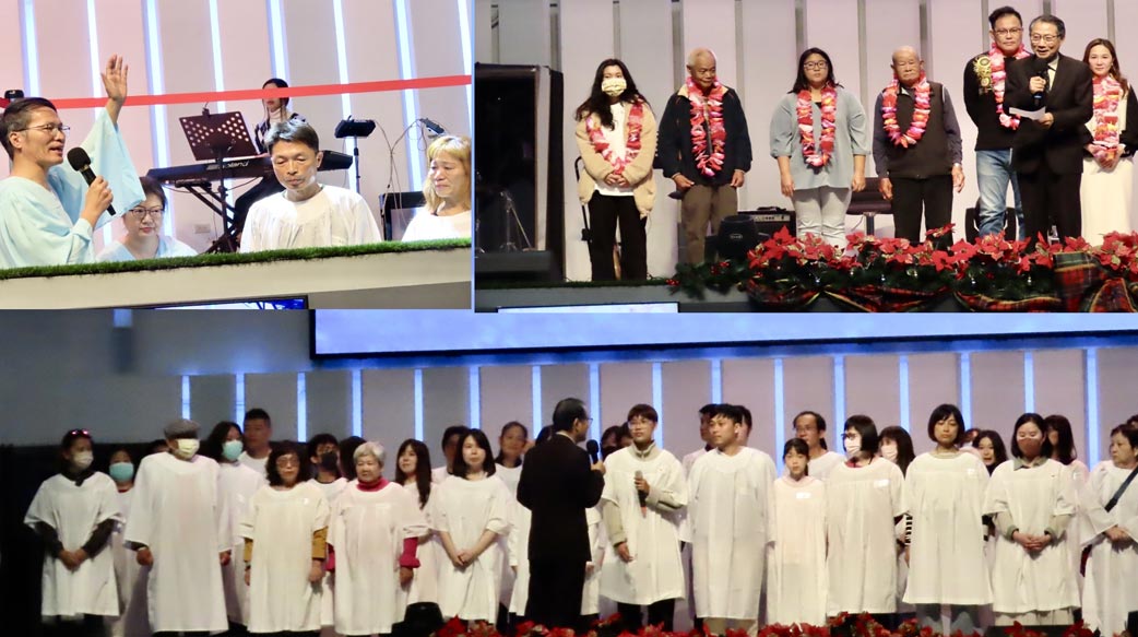 十多年百人洗禮歡慶 東海靈糧堂全家受洗見證如雲彩