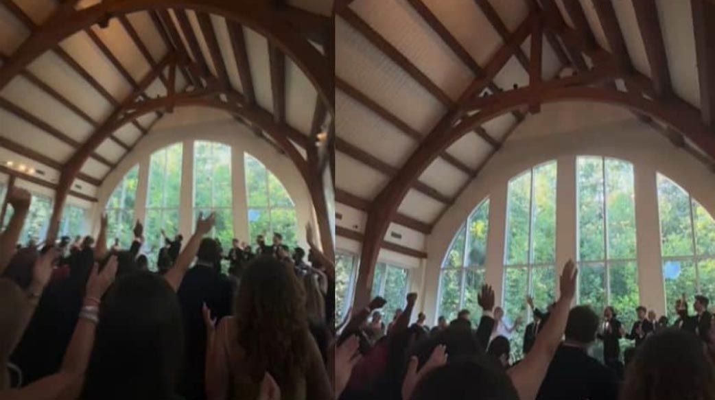 「一生一世住在耶和華的殿中！」美教會年輕事工領袖婚禮 全場賓客舉起雙手敬拜神