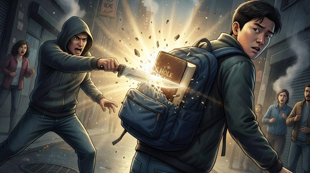 「街頭聖經擋刀」掀社群熱議　節慶贈禮化為盾牌守護平安