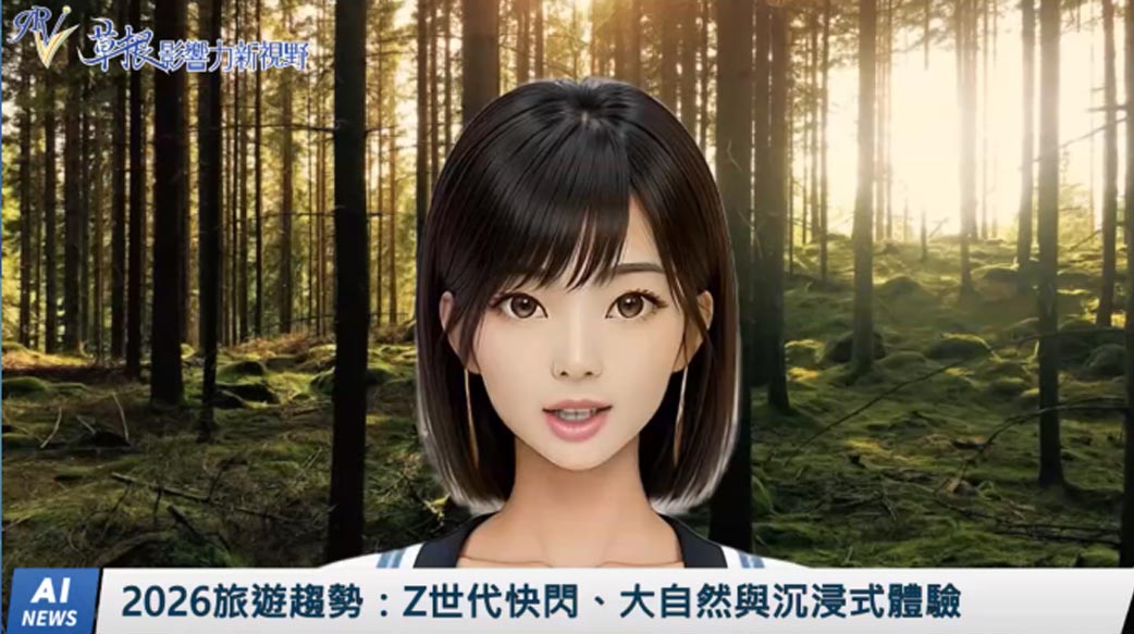 《AI播報》2026旅遊趨勢：Z世代快閃、大自然與沉浸式體驗